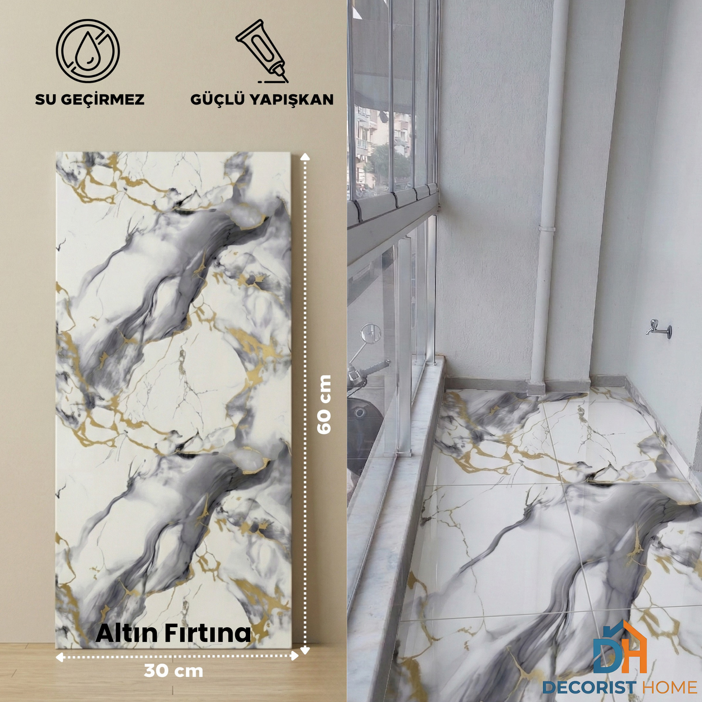 Premium Pratik Seramik Kaplama 30cm x 60cm