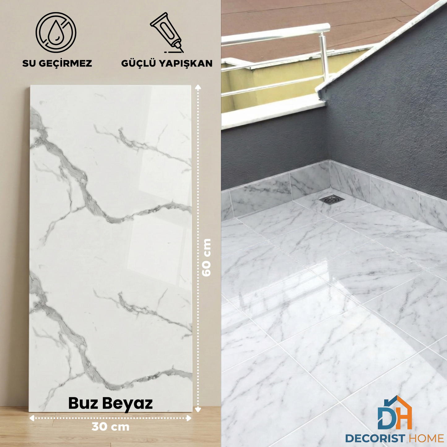 Premium Pratik Seramik Kaplama 30cm x 60cm